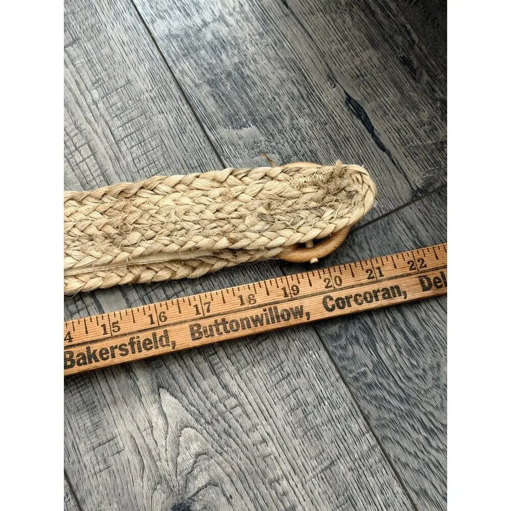 Shiraleah Mirabel Belt Bag Multi Natural Woven Jute Tassel Braided Stripes